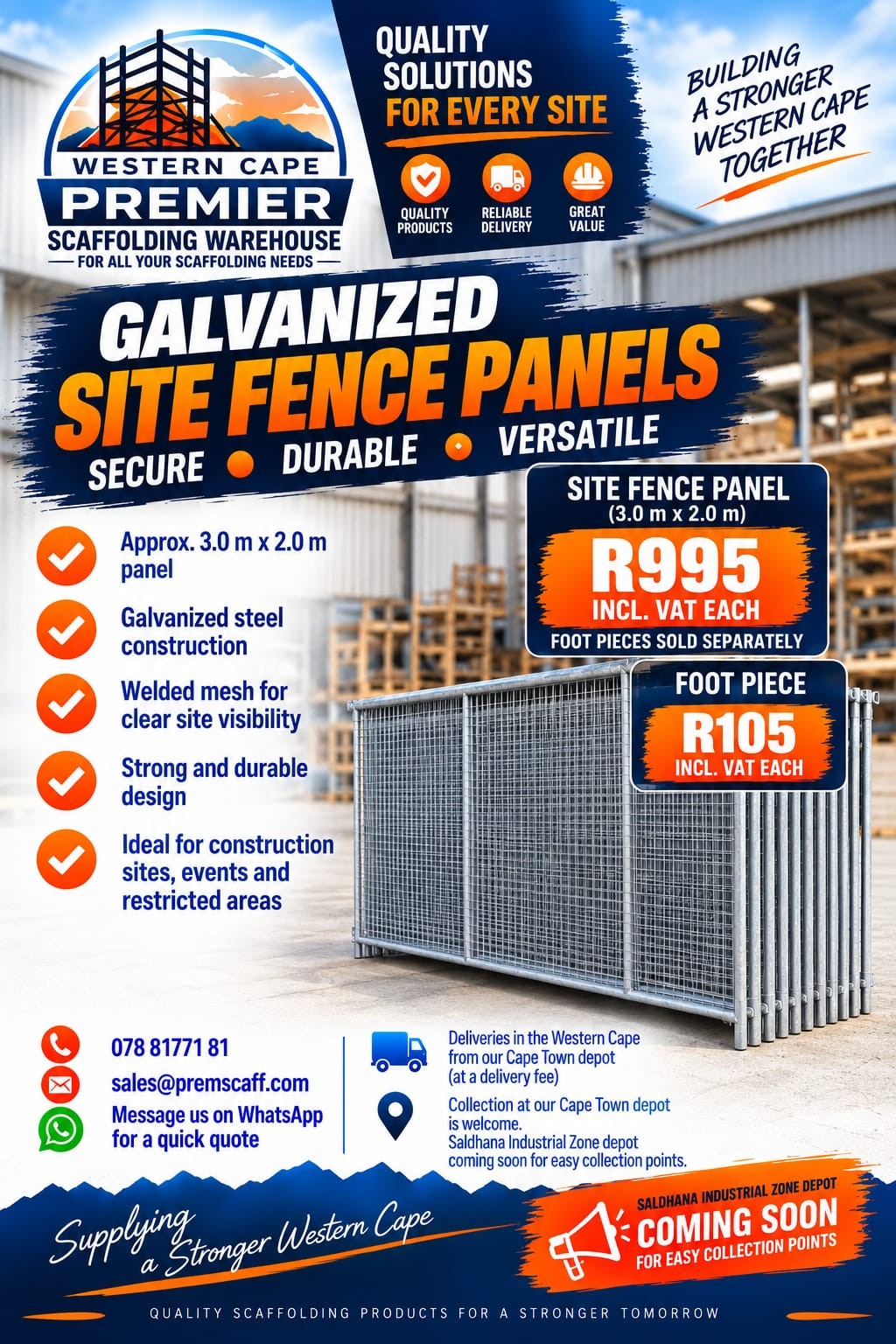 WC temporary fencing panel advertisement