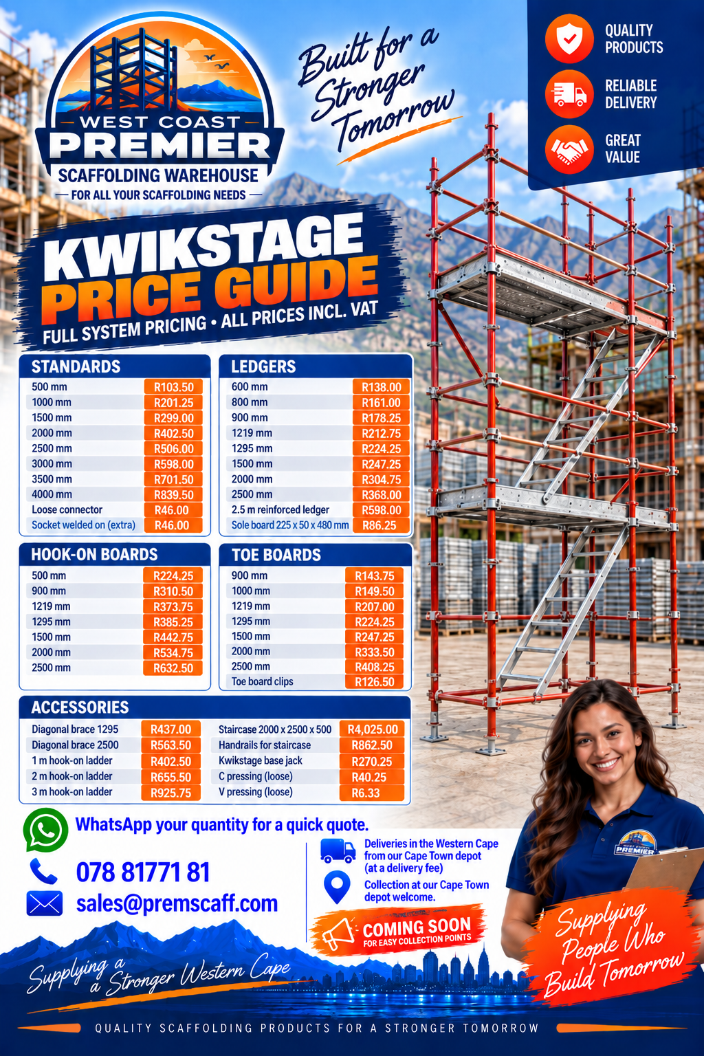 WC Kwikstage scaffolding advertisement