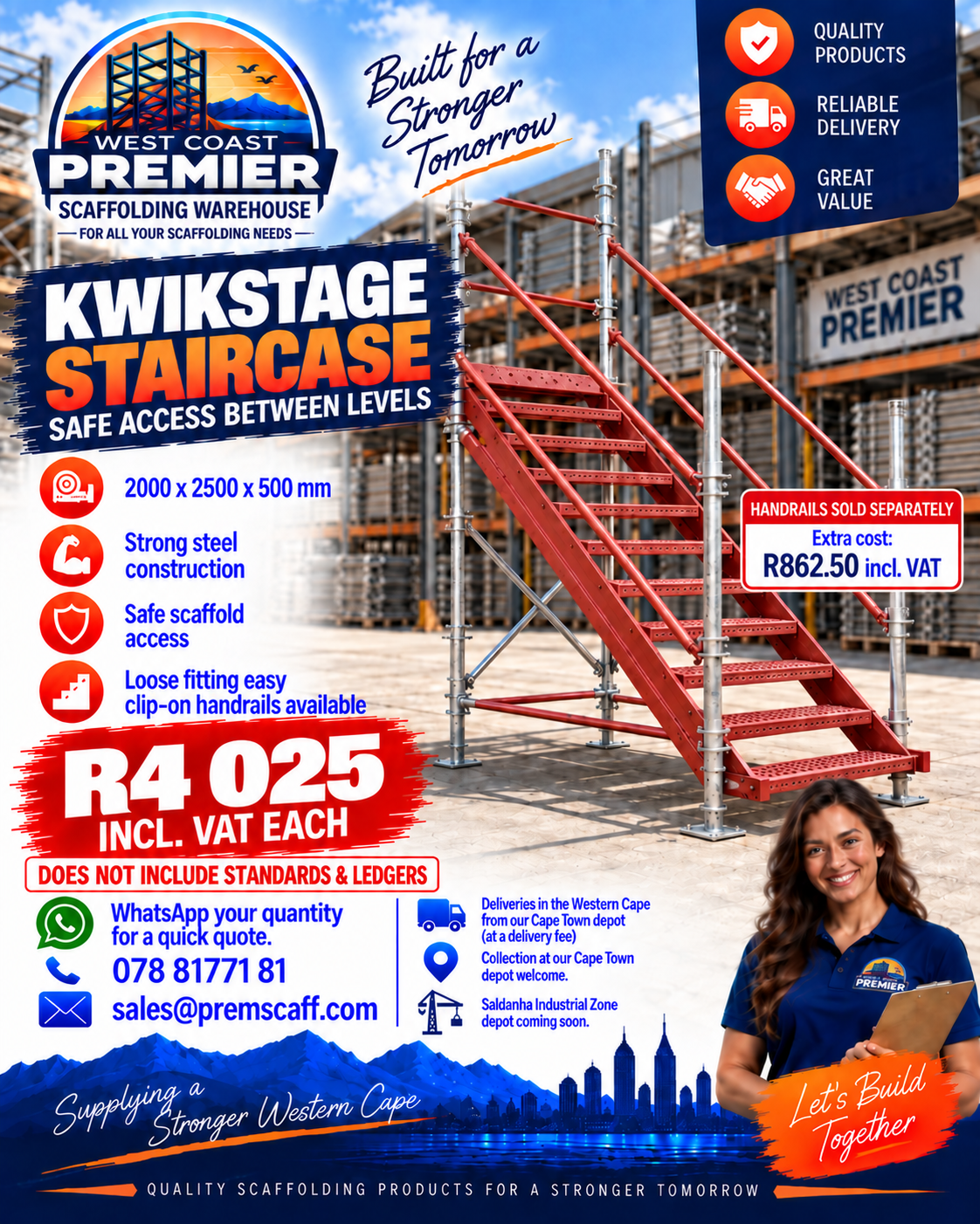 WC Kwikstage staircase advertising reference